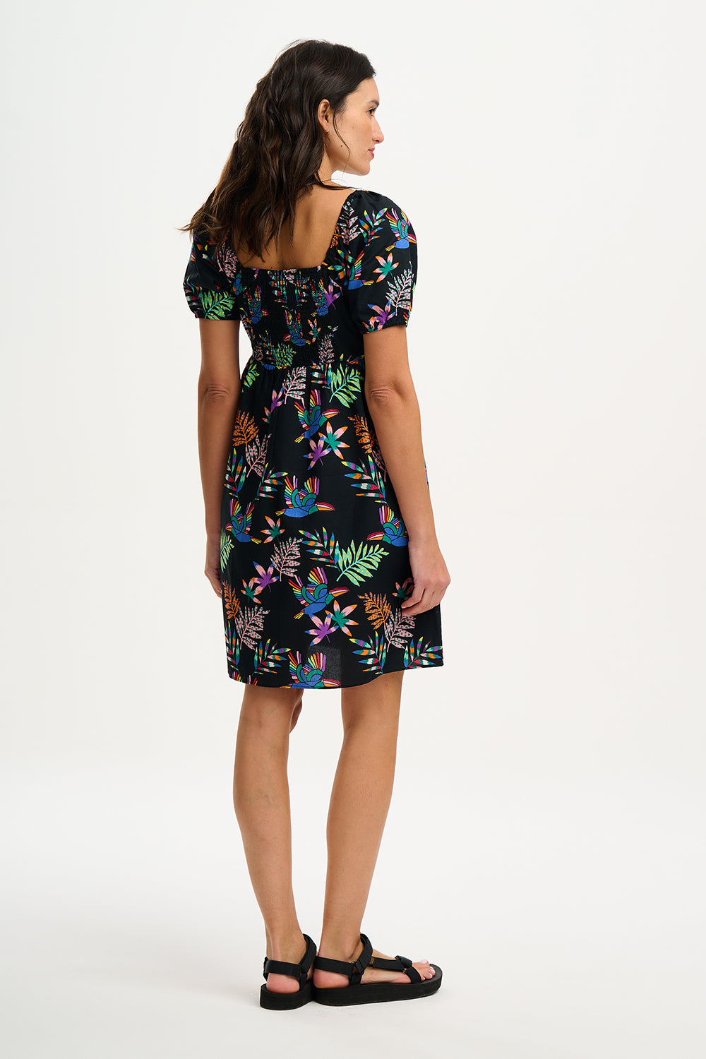 Sugarhill -  Agatha Smock dress - Black Toucans