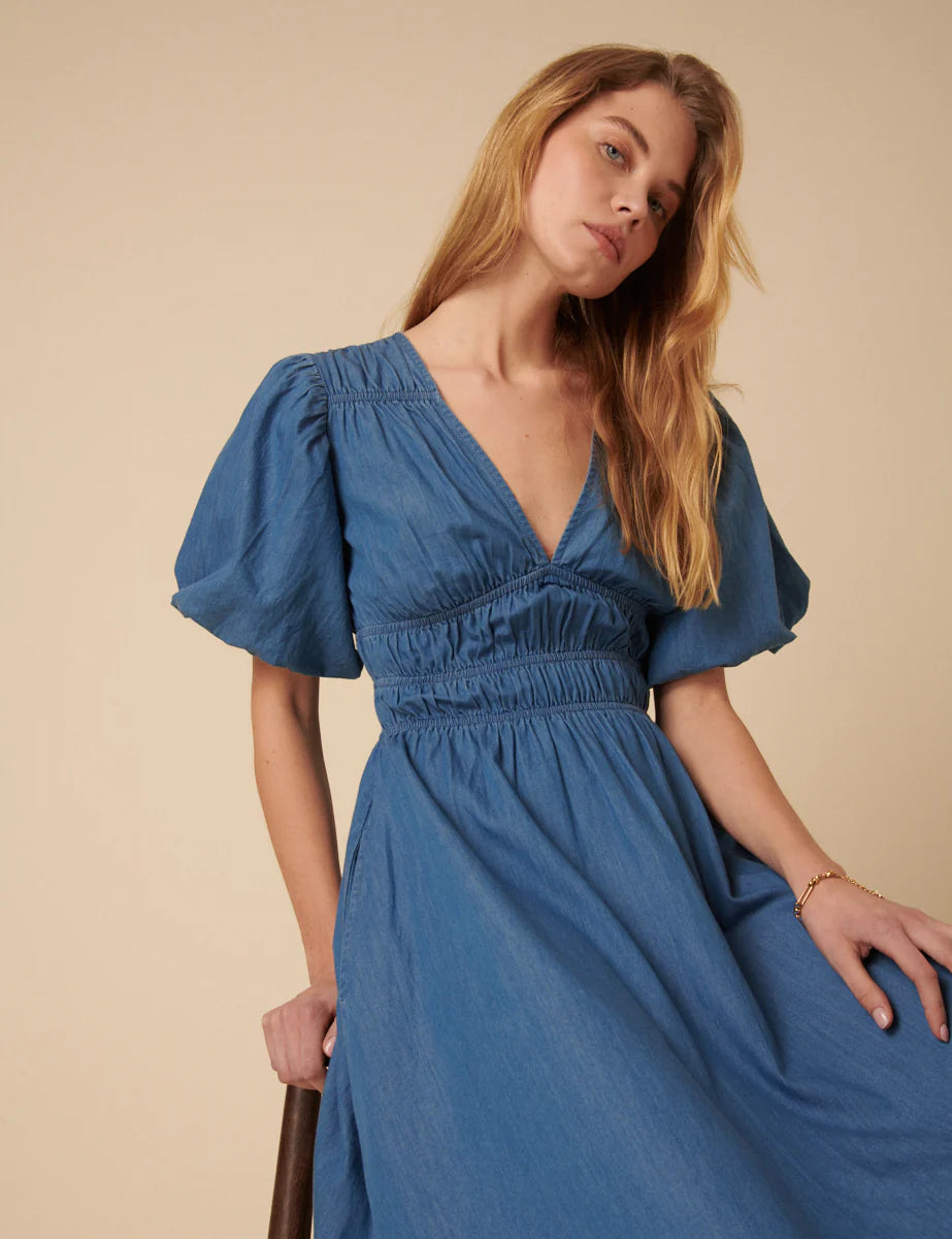 Nobody's Child - Sunni Dress - Light Denim