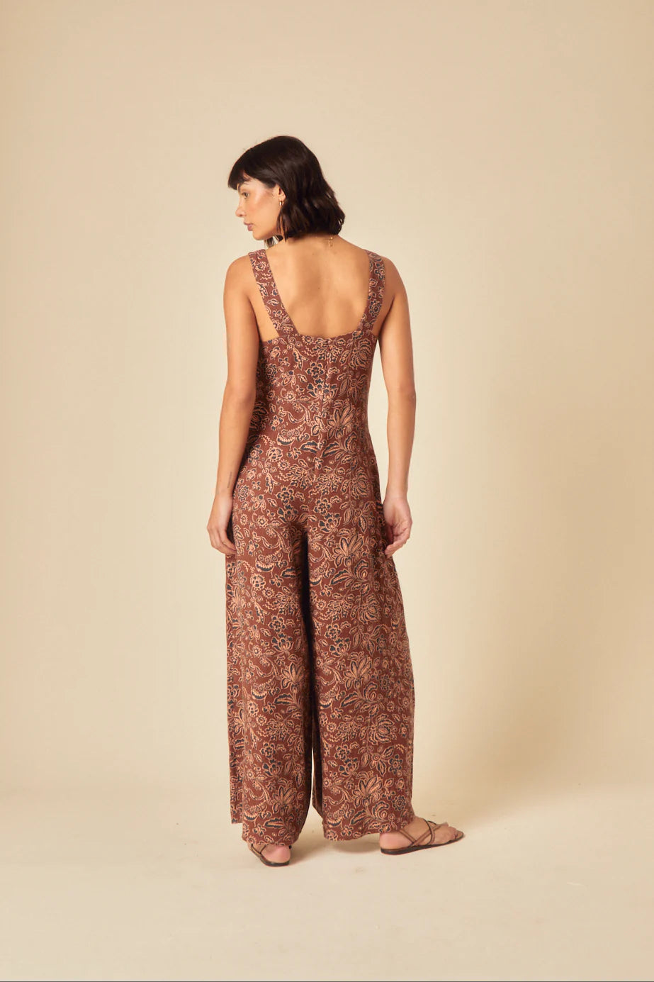 Nobody's Child - Brianna Paisley Jumpsuit - Brown