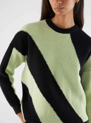 Compania - Green and Black Stripe Knit