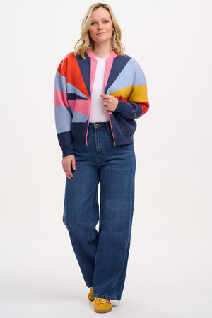 Sugarhill - Solana Knitted Bomber- Multi Sunways