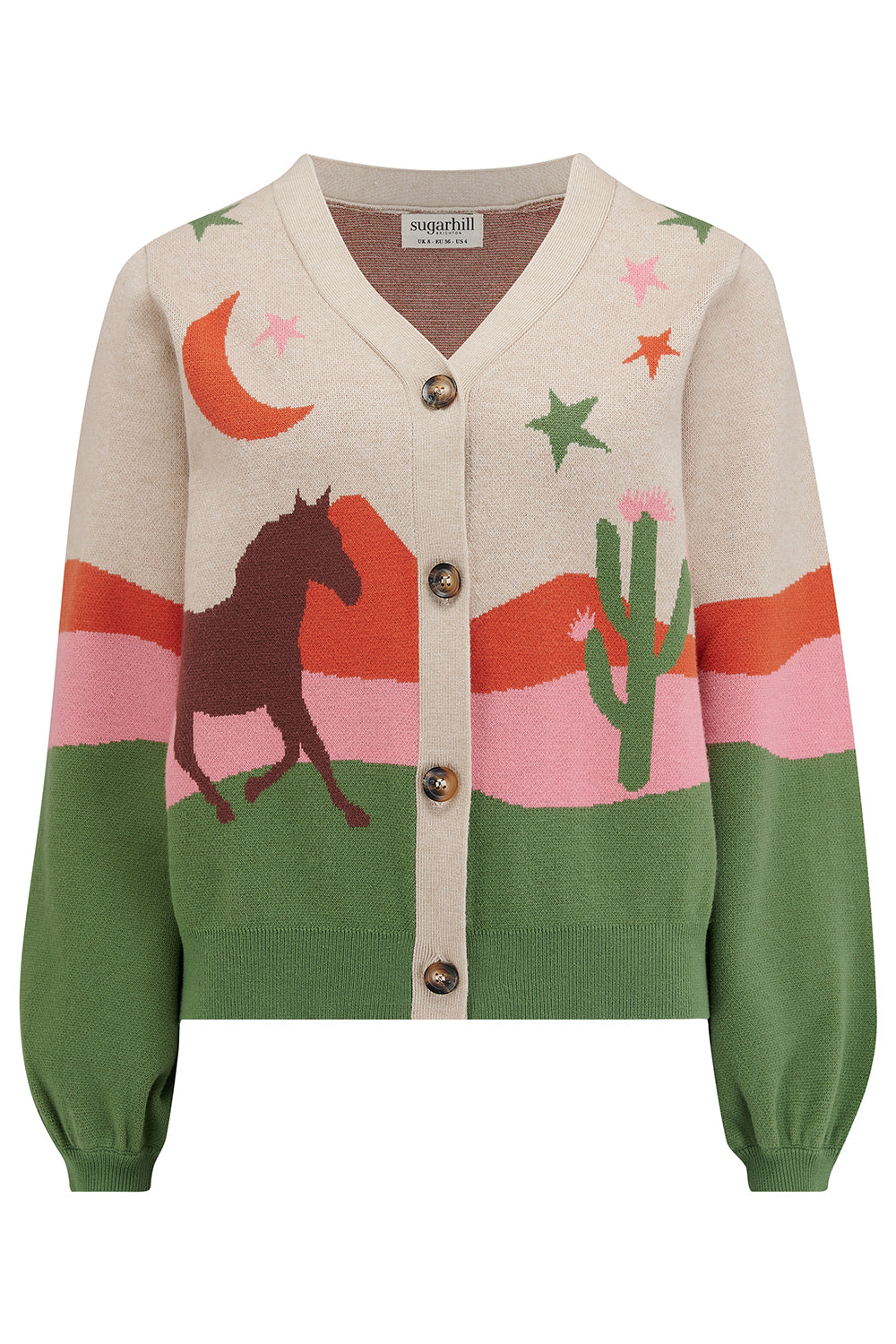 Sugarhill - Adrian Cardigan - Oatmeal desert cowgirl