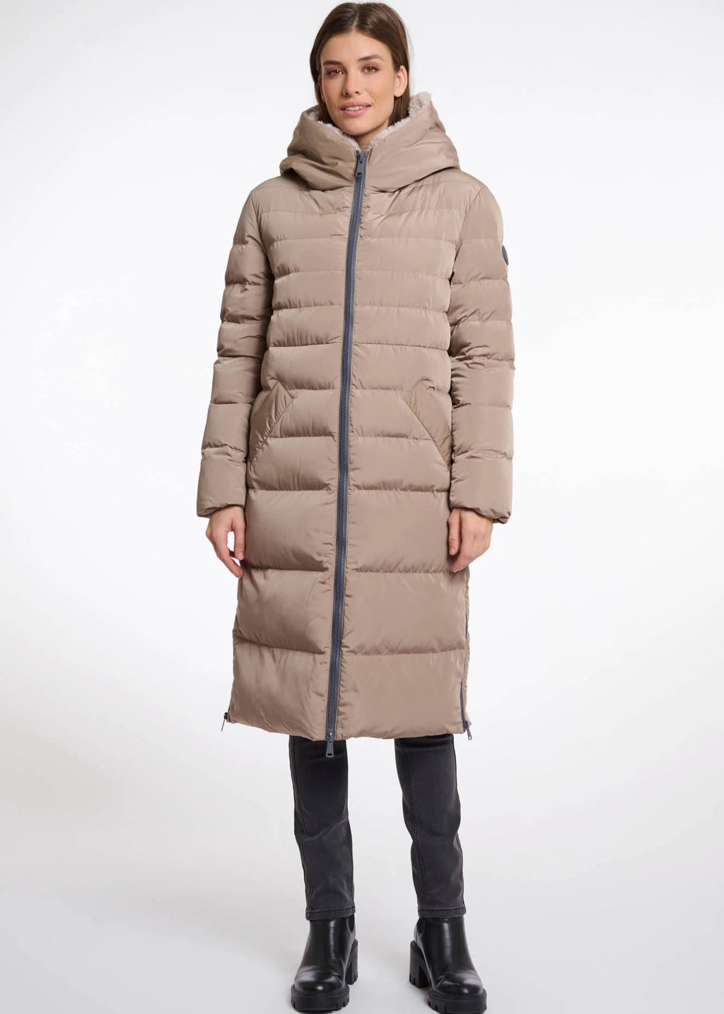 Rino & Pelle - Keila Fur Long Padded Coat - Toffee