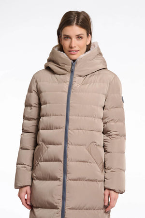 Rino & Pelle - Keila Fur Long Padded Coat - Toffee