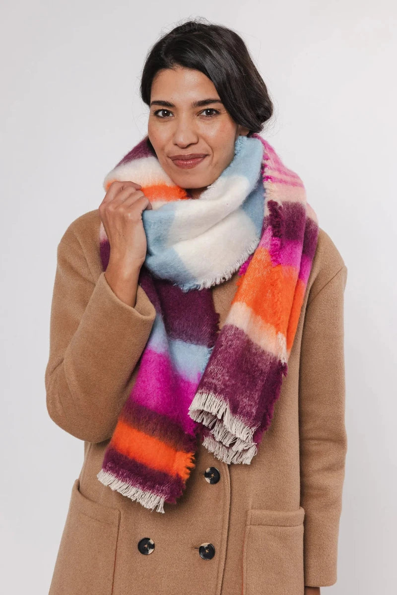 Rino & Pelle - Reeve Scarf - Multi Colour Stripe