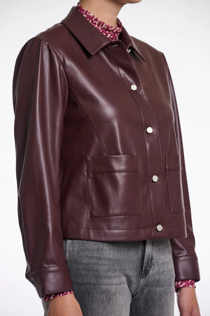Rino & Pelle - Annicka Faux Leather Jacket - Chocolate Bean