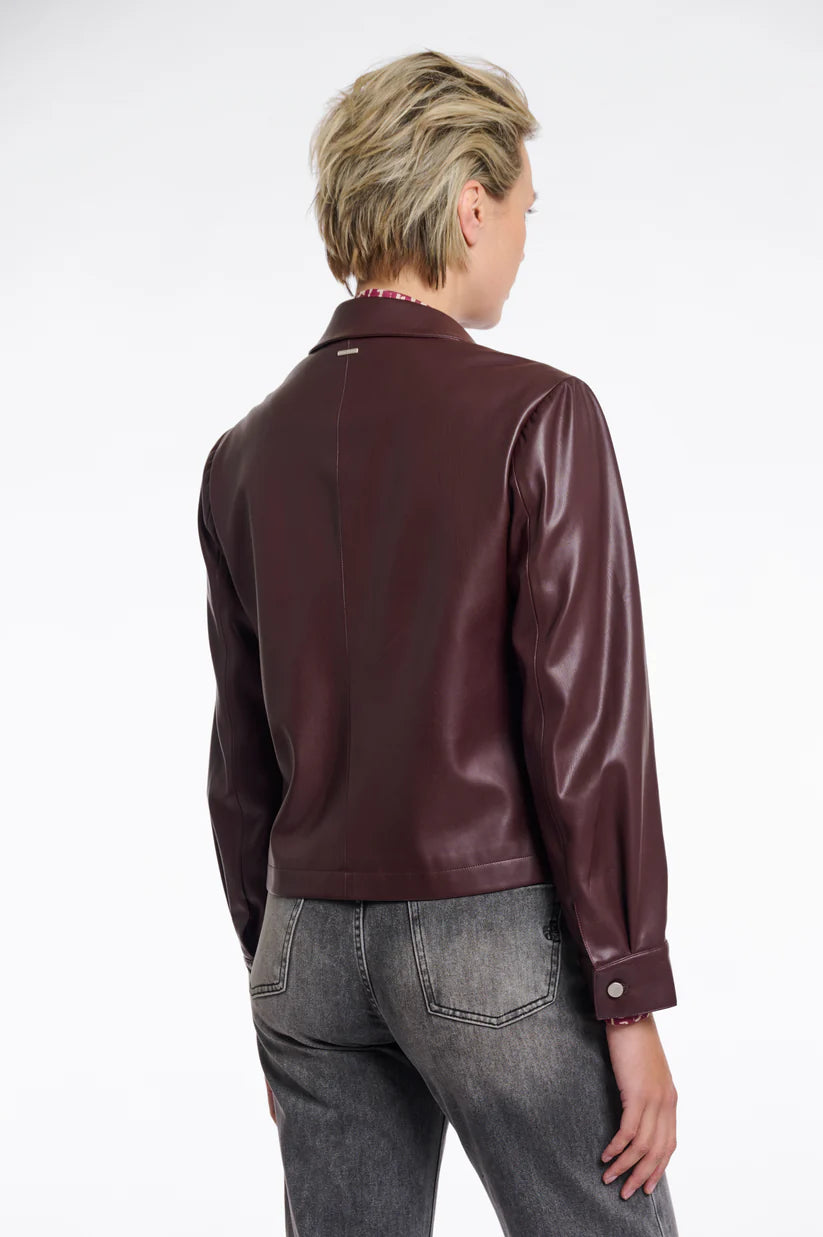 Rino & Pelle - Annicka Faux Leather Jacket - Chocolate Bean