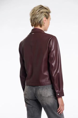 Rino & Pelle - Annicka Faux Leather Jacket - Chocolate Bean