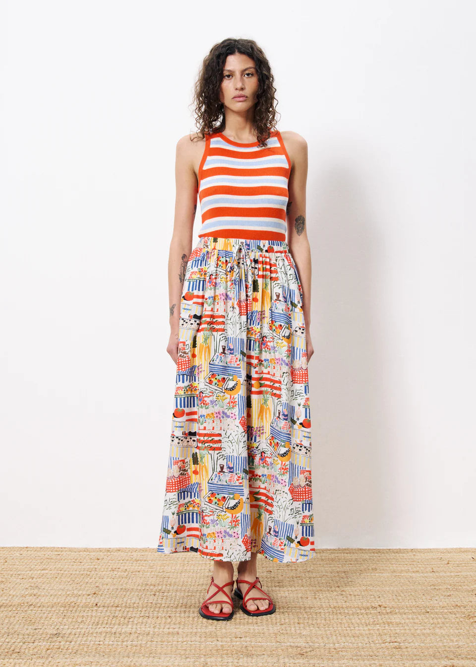 FRNCH - Liliane maxi skirt - Marche Blanc