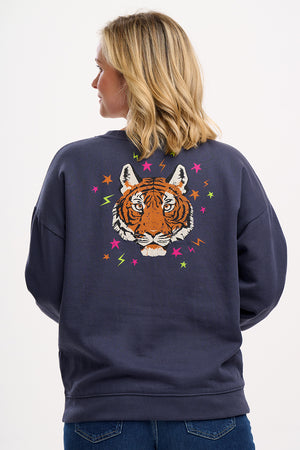 Sugarhill - Eadie Relaxed Sweatshirt Charcoal, Tiger & Star