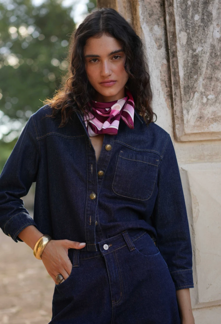 Cali Denim Shirt - Dark Blue