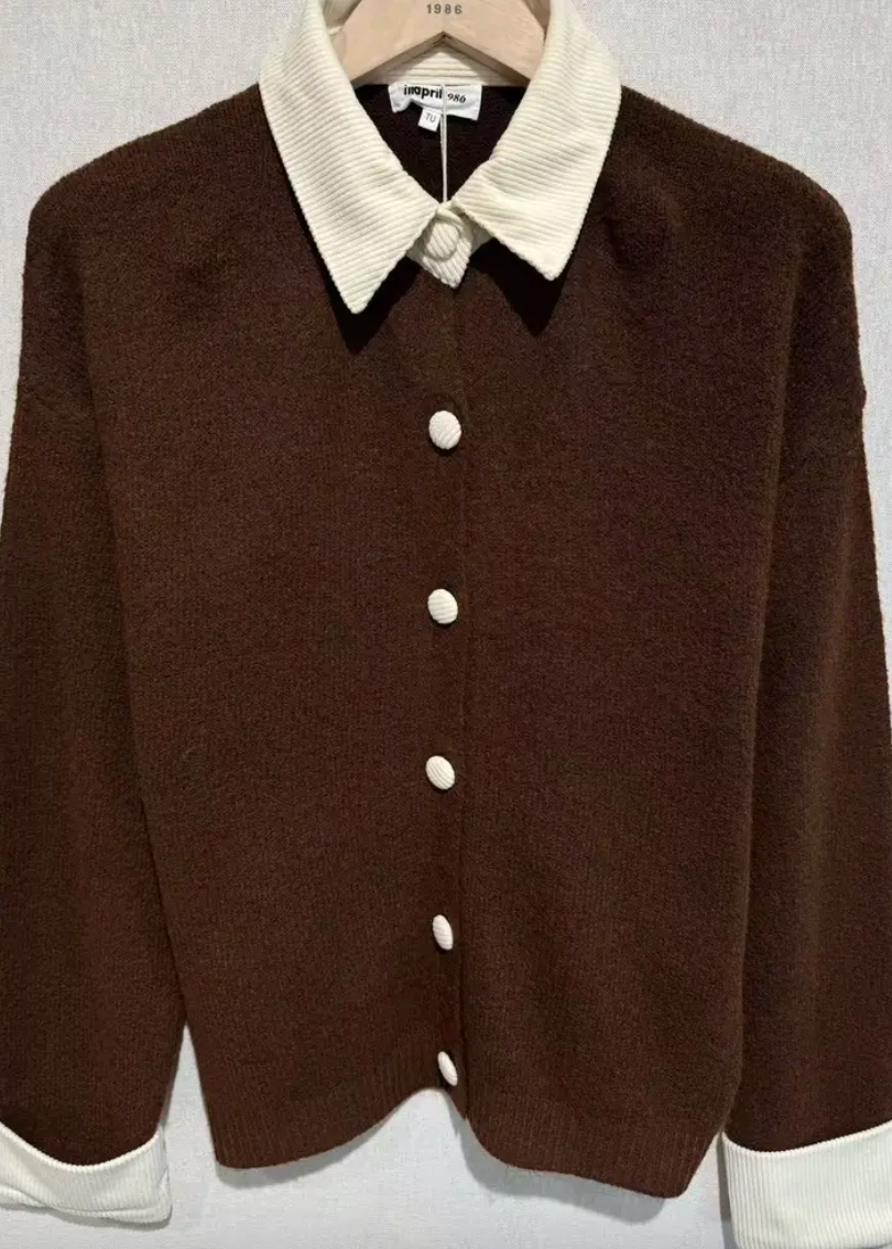 April 86 - Chocolate & Cream cardigan