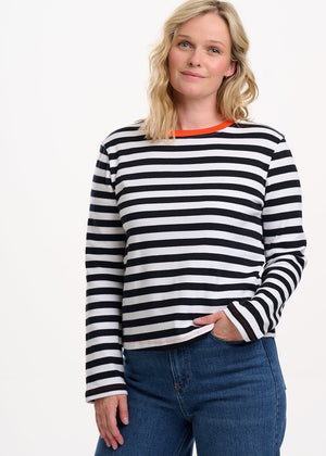 Sugarhill - Vienna - White, black, striped Ringer sweatshirt