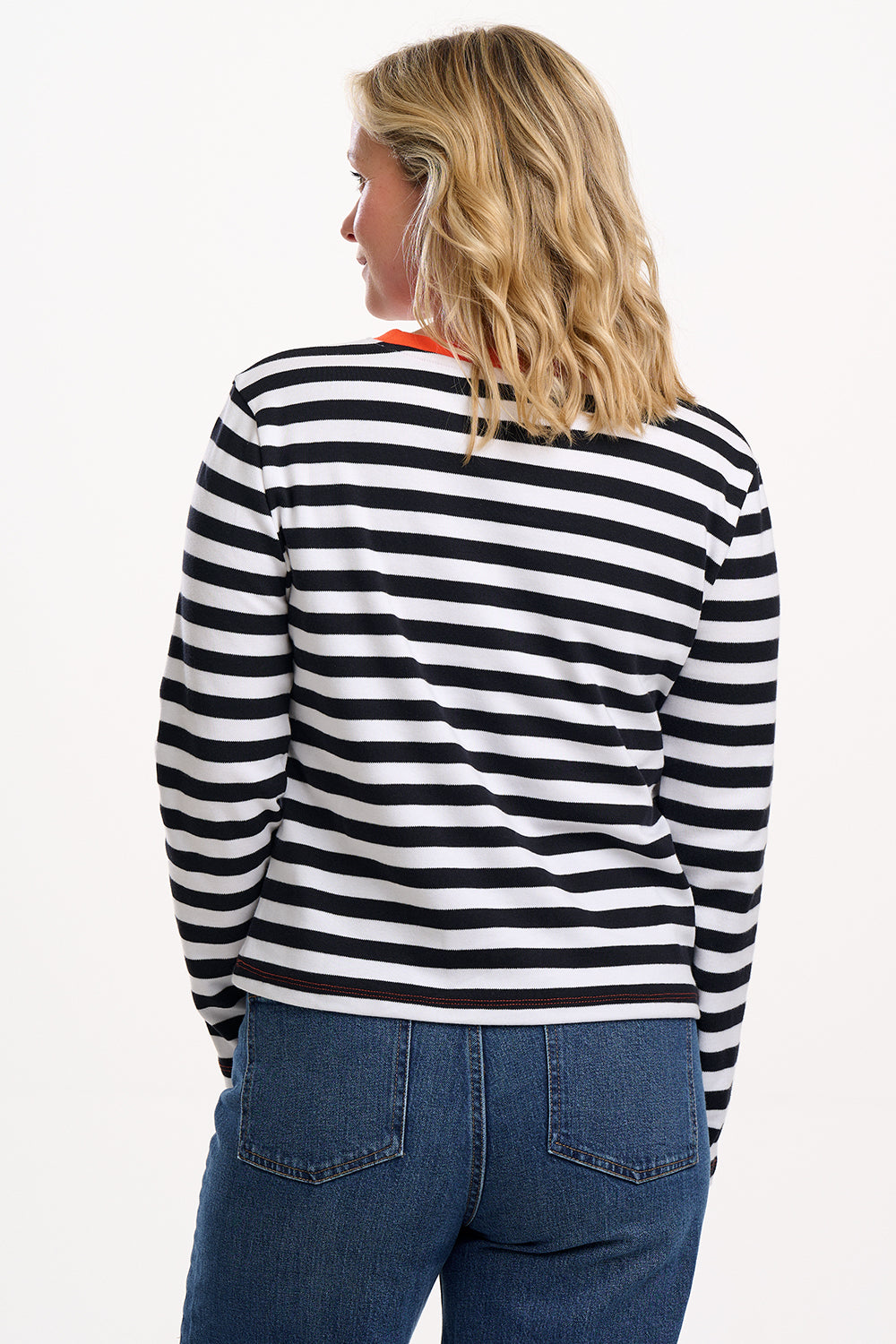 Sugarhill - Vienna - White, black, striped Ringer sweatshirt