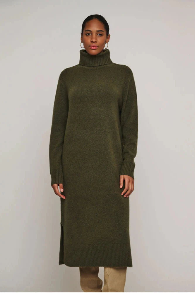 Rino & Pelle - Tenzil Long Turtleneck Dress - Hunter