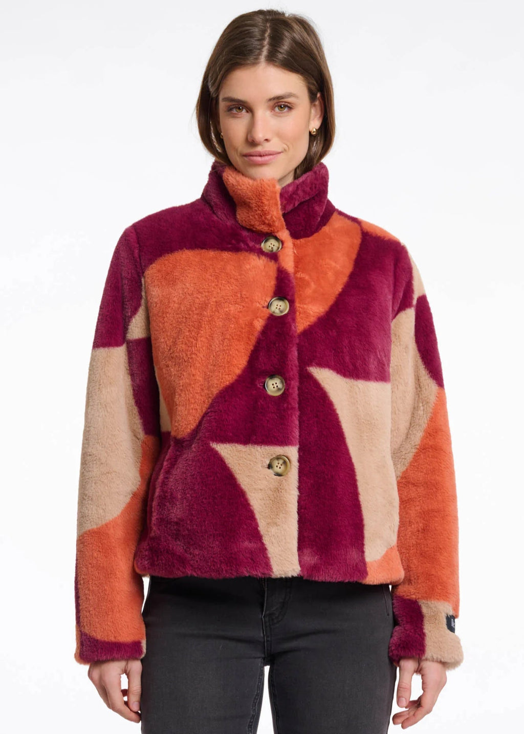 Rino & Pelle - Vie Faux Fur Jacket - Colourblock