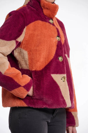 Rino & Pelle - Vie Faux Fur Jacket - Colourblock