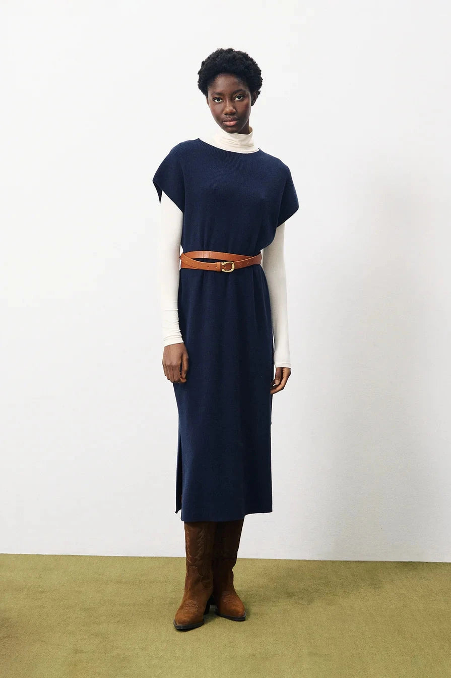 FRNCH - Norane Dress - Bleu Marine