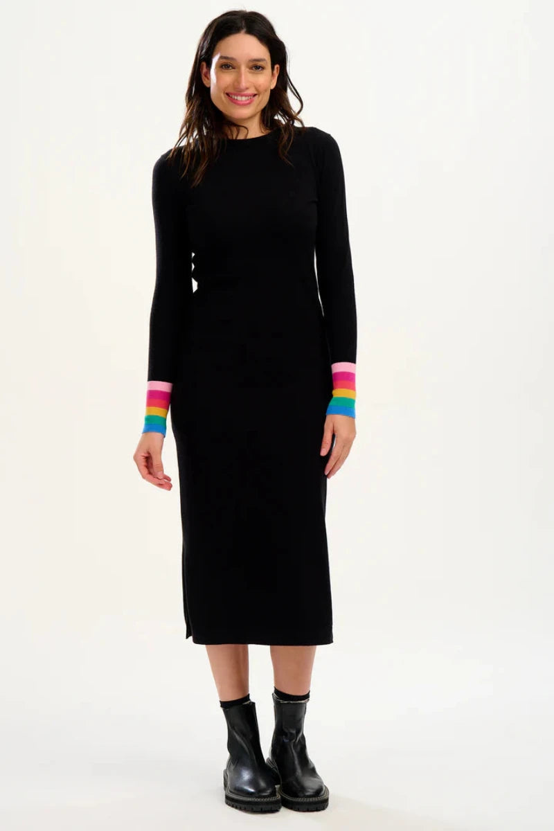 Sugarhill Liselle midi knit dress - Black