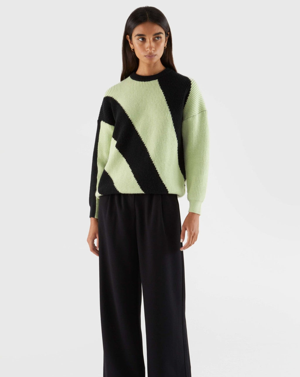 Compania - Green and Black Stripe Knit