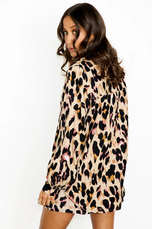 NFD - Cotton Linen Leopard Gabbie Shirt