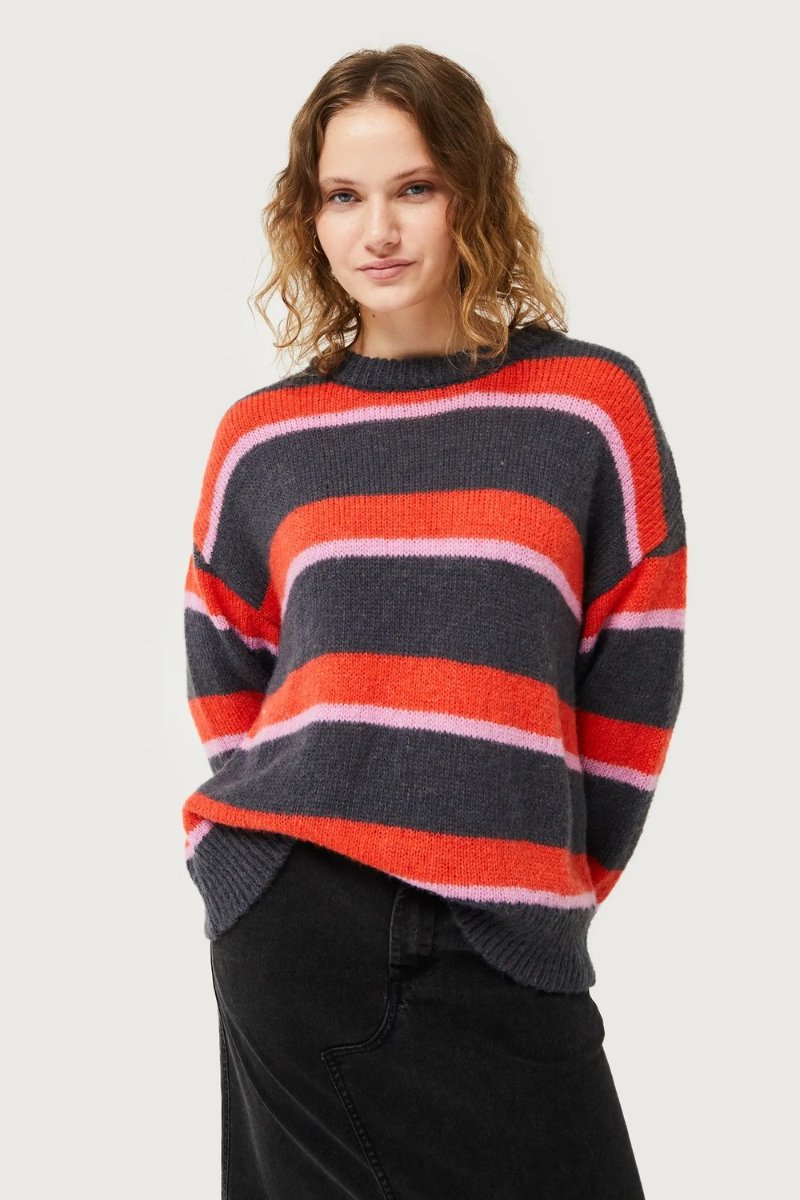 Compania - Stripe Jumper - Grey