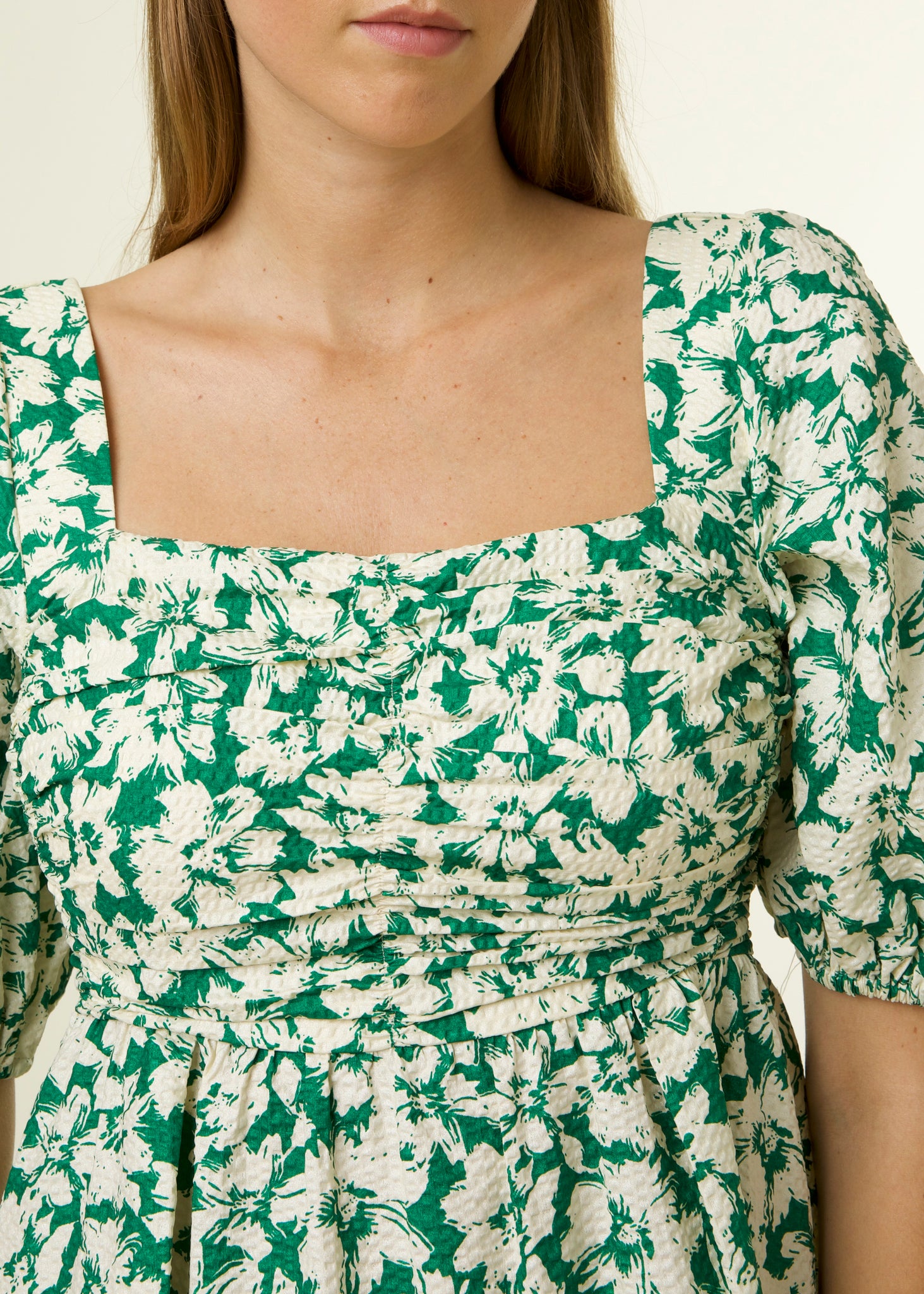 FRNCH - Emy Green Floral Dress