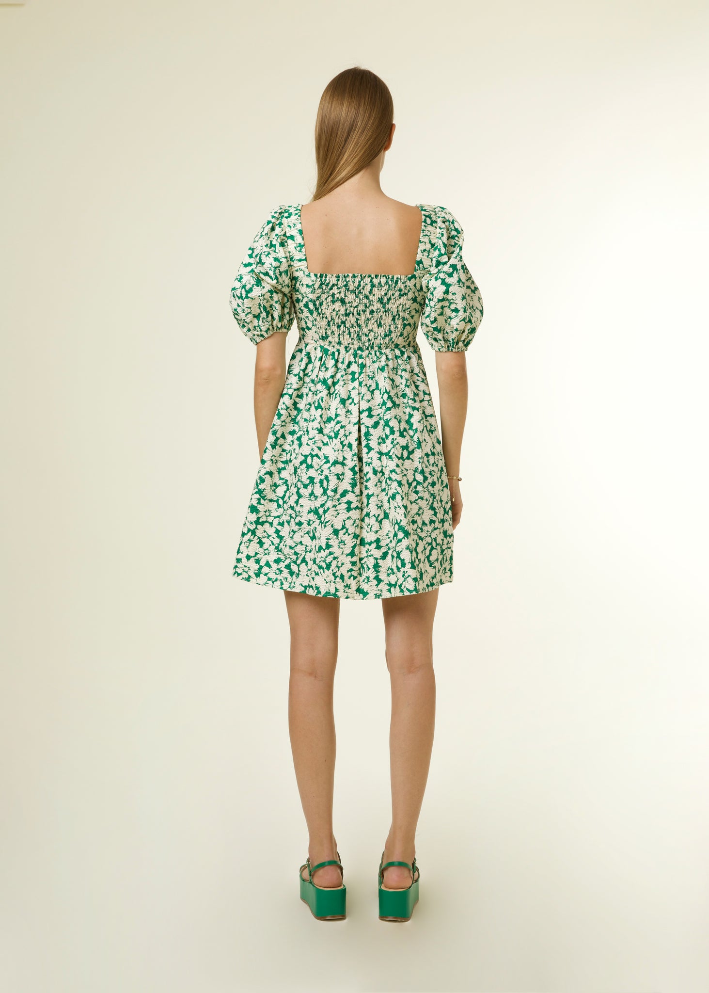 FRNCH - Emy Green Floral Dress