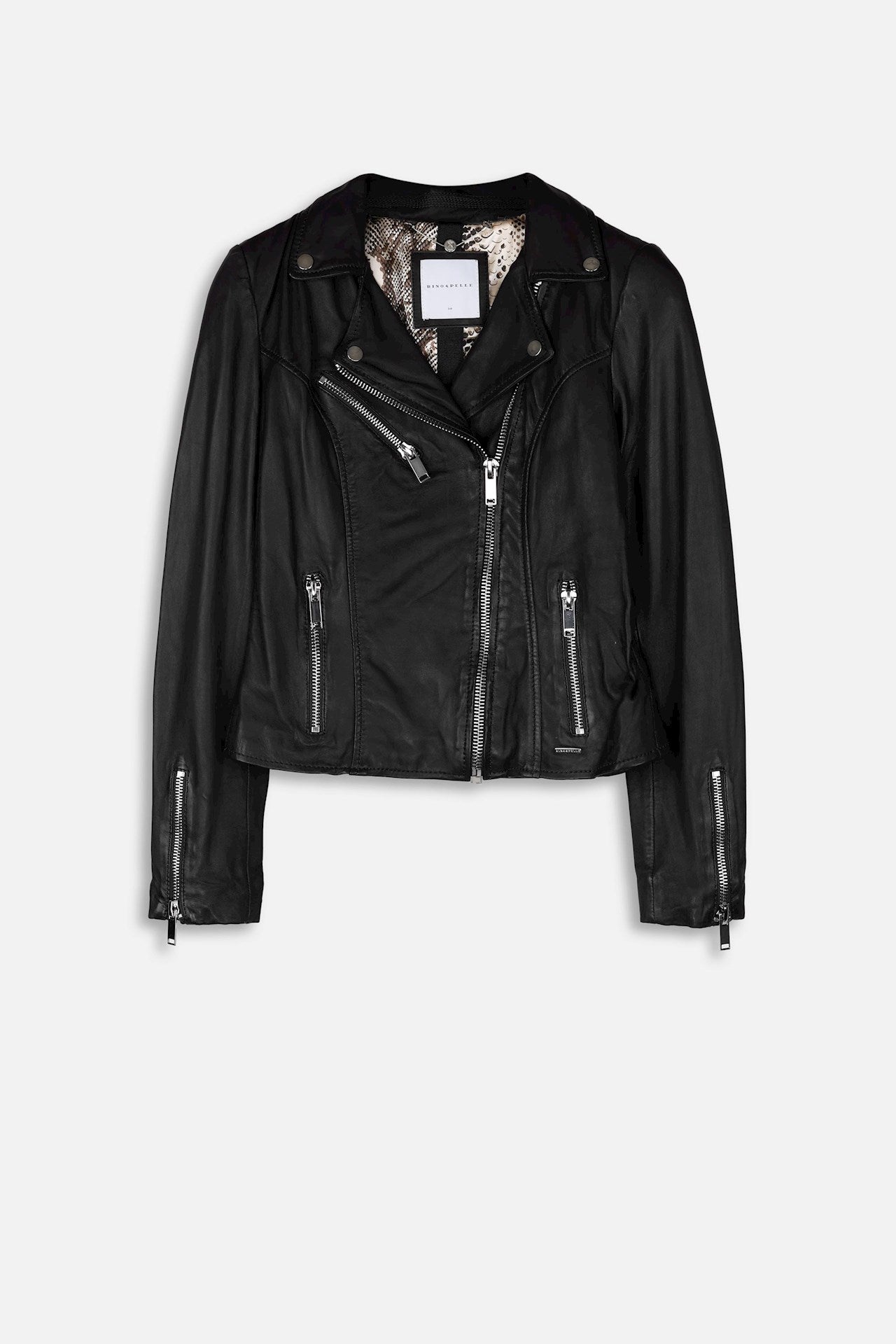 RP - Black Lambs Leather Biker Jacket