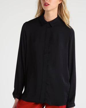 MSCH - Black  Polysilk Shirt